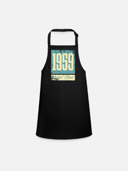 1959 Anniversaire de naissance Année de naissance - Tablier Enfant - noir - Devant