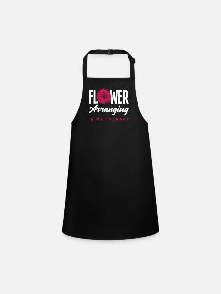 Flower Shop Florist Florists - Children's Apron - black - Front