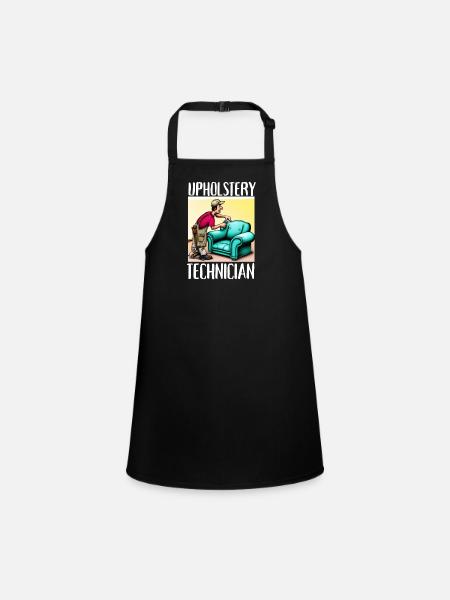 Restorer Furnishing Cushioning Upholstery - Children's Apron - black - Front