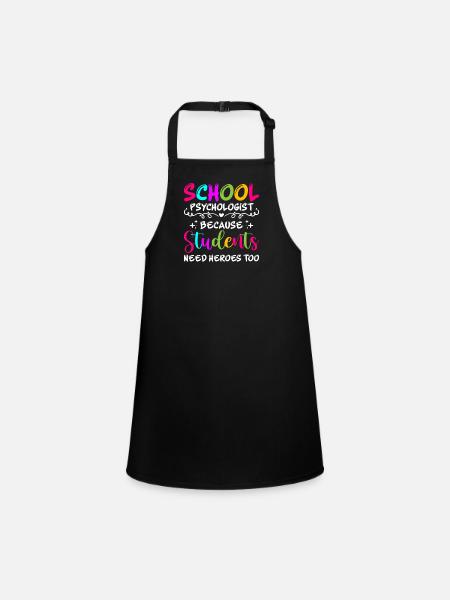 Psychologue scolaire de psychologie - Tablier Enfant - noir - Devant