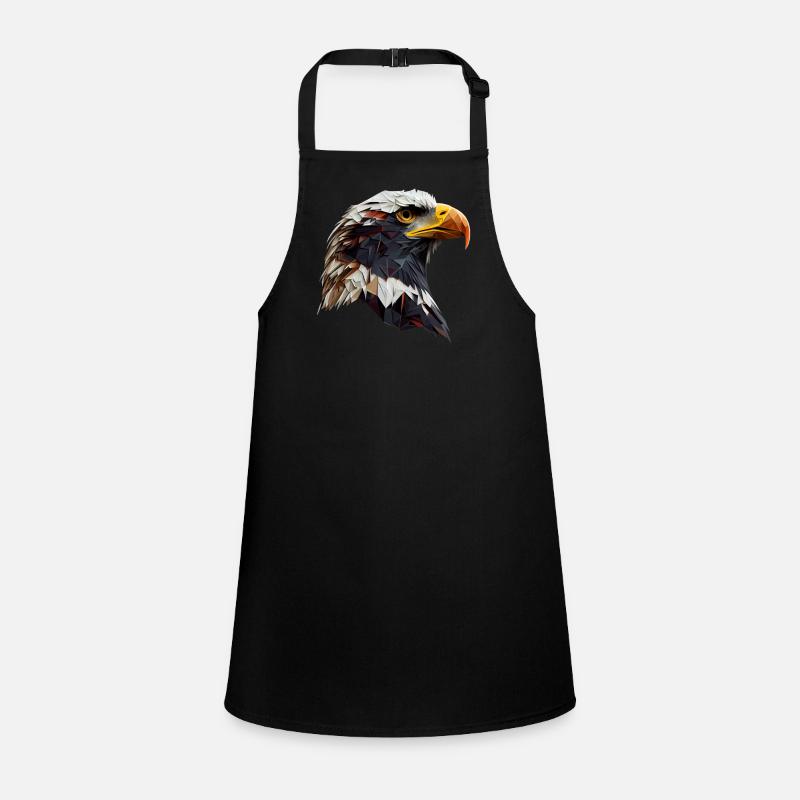 Cool polygon design with a bald eagle Children's Apron