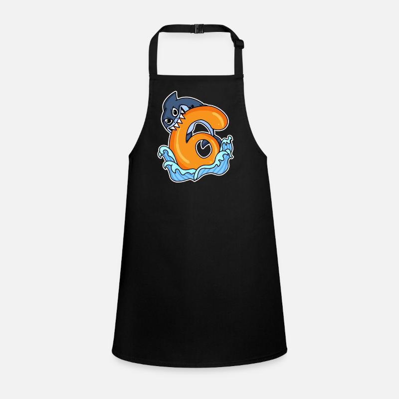 6 ans - 6ème anniversaire avec motif animal - requin Tablier Enfant