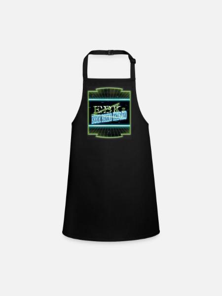 Equestrian Hack Out Internet Hacking Computer - Children's Apron - black - Front