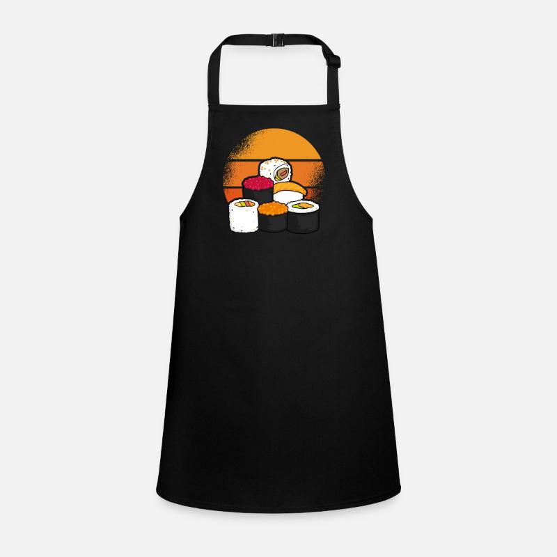 Sushi Ästhetische Retro sonne Schürze für Kinder