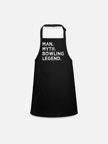 Bowling Cone Spareball Pins Ball Strike - Tablier Enfant - noir - Devant