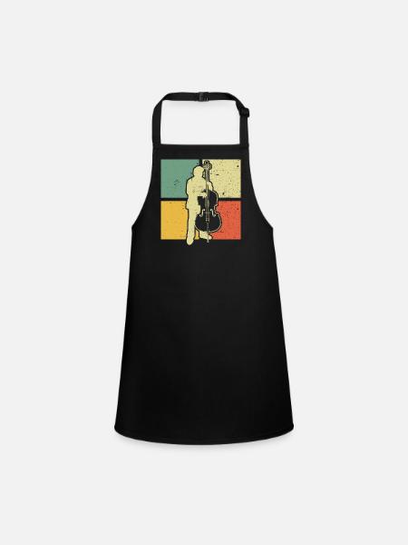 Double bass Double bass player Double bass player - Children's Apron - black - Front