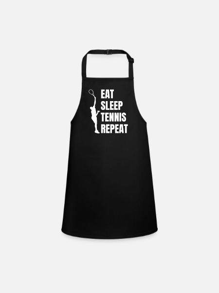 Tennis club Tennis players Tennis tennis lovers - Children's Apron - black - Front