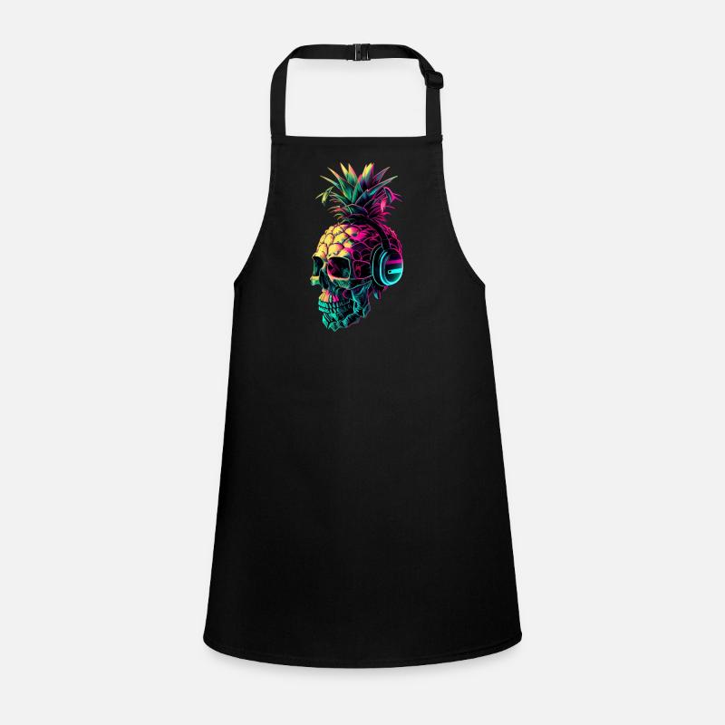 EDM Music Rave Festival Pineapple Techno Children's Apron