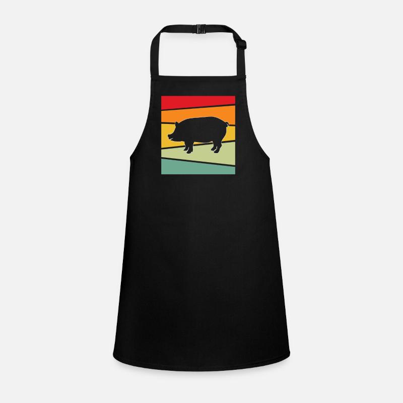 Schwein Retro Schürze für Kinder