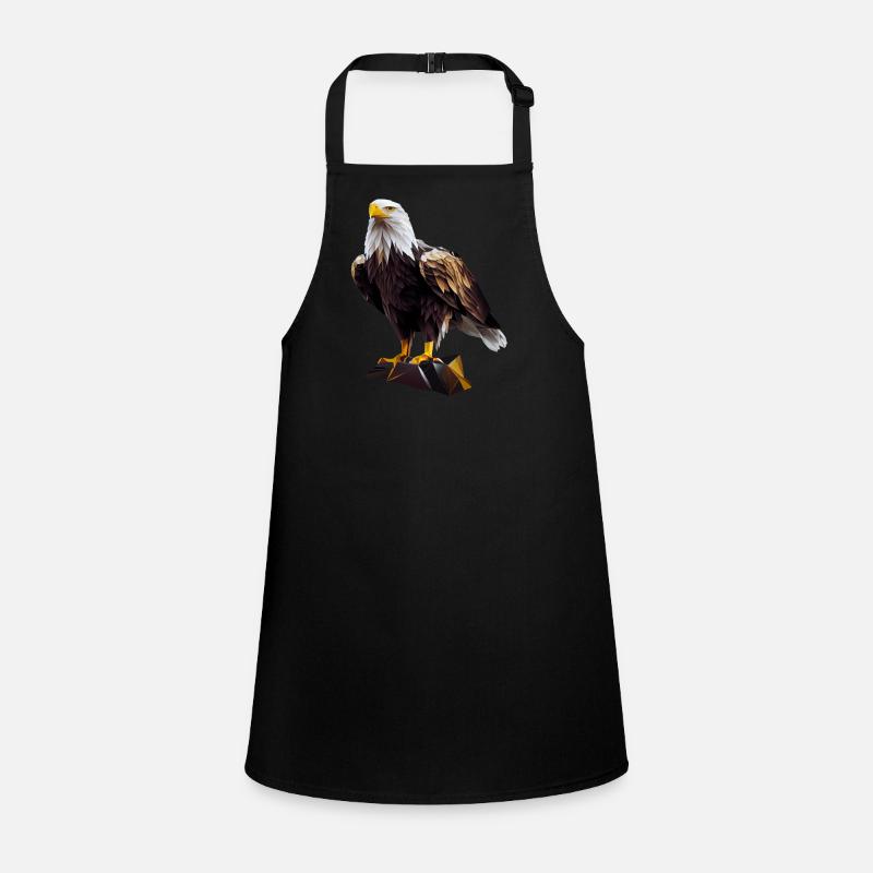 Cool polygon design with a bald eagle Children's Apron