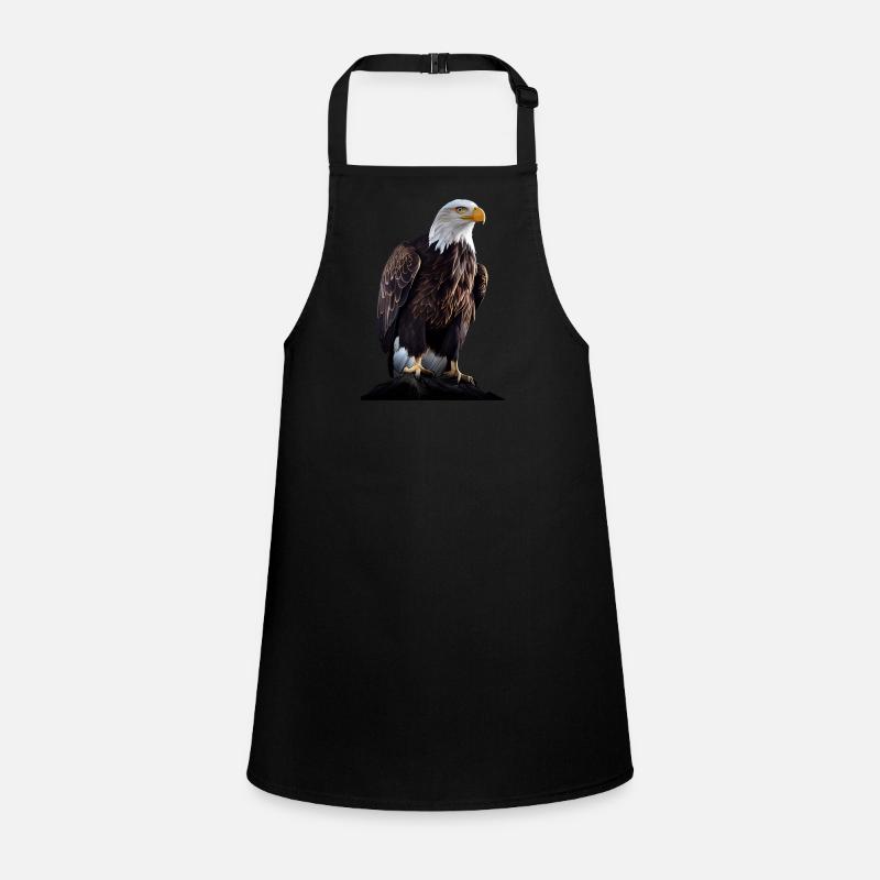 Cool polygon design with a bald eagle Children's Apron