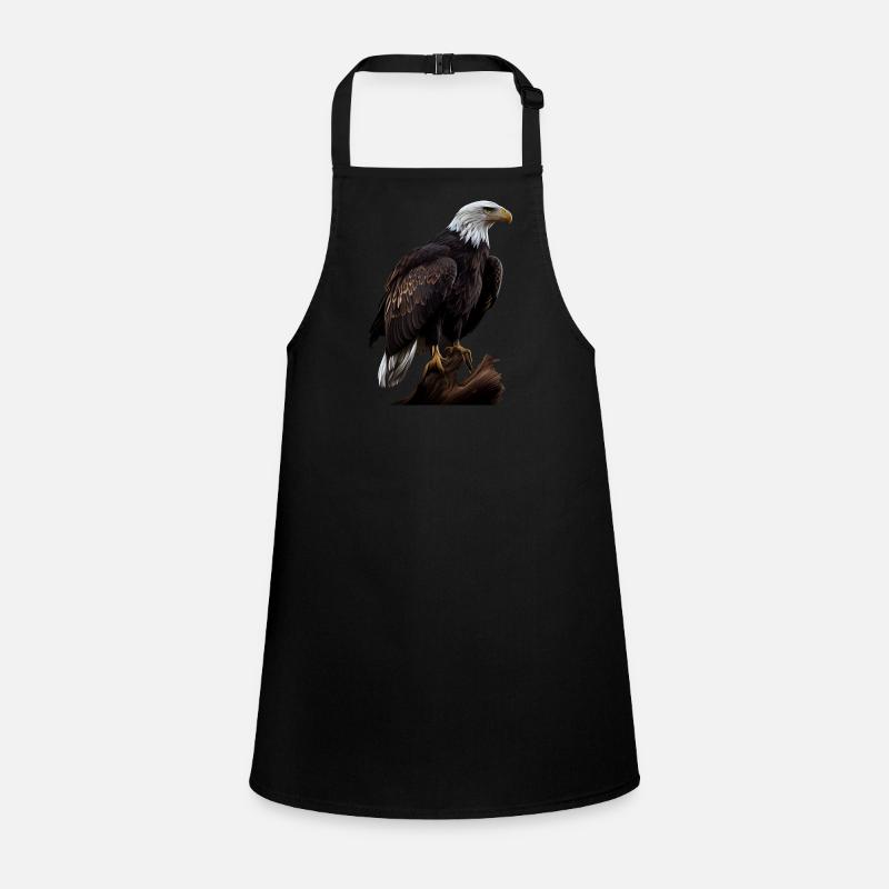Cool polygon design with a bald eagle Children's Apron