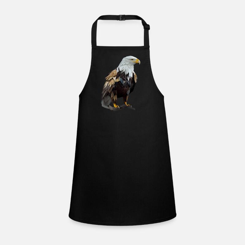 Cool polygon design with a bald eagle Children's Apron