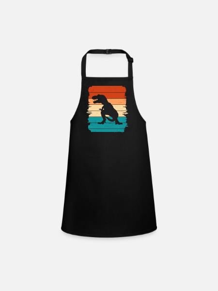 T-Rex - Tablier Enfant - noir - Devant