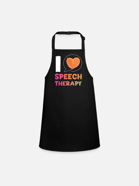 Speech Therapist Therapy Assistant - Schürze für Kinder - Schwarz - Vorne