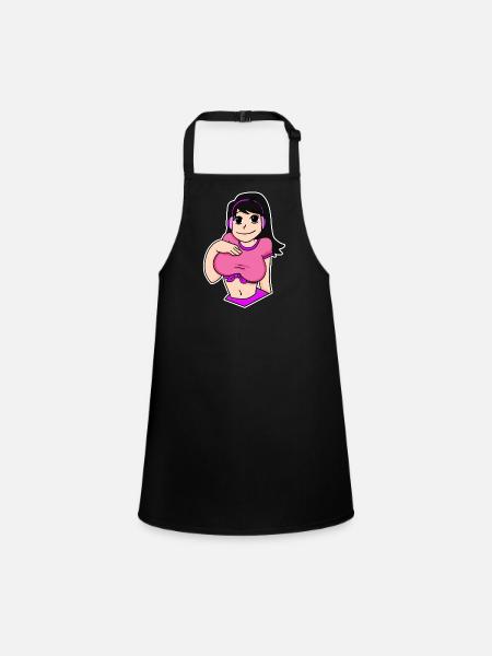 Anime - Children's Apron - black - Front