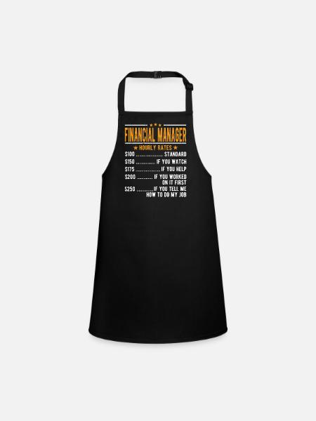 Finance Director Hourly Wage - Children's Apron - black - Front