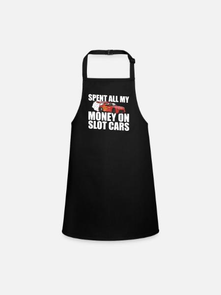 RC Car Slot Racing Slot Car Racing Slot Auto - Children's Apron - black - Front