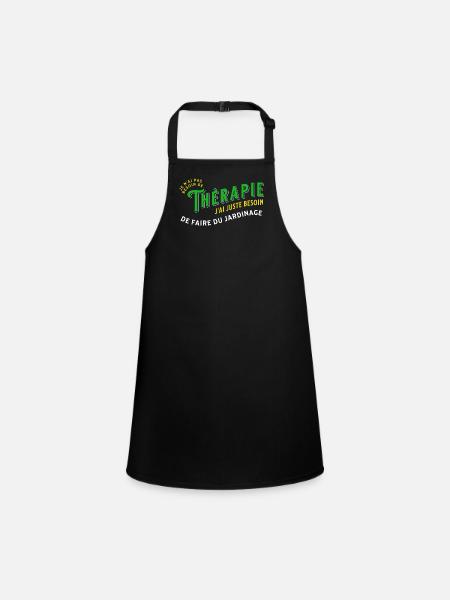 Jardinier idée cadeau Jardin, Paysagiste Potager - Tablier Enfant - noir