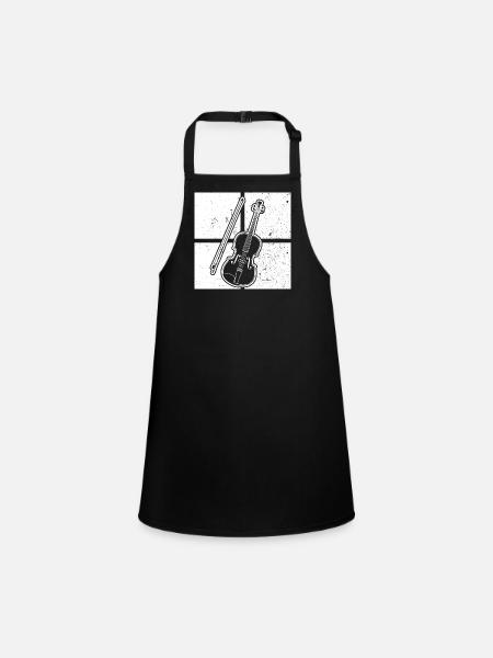 Violin Violinist Violinist - Children's Apron - black - Front