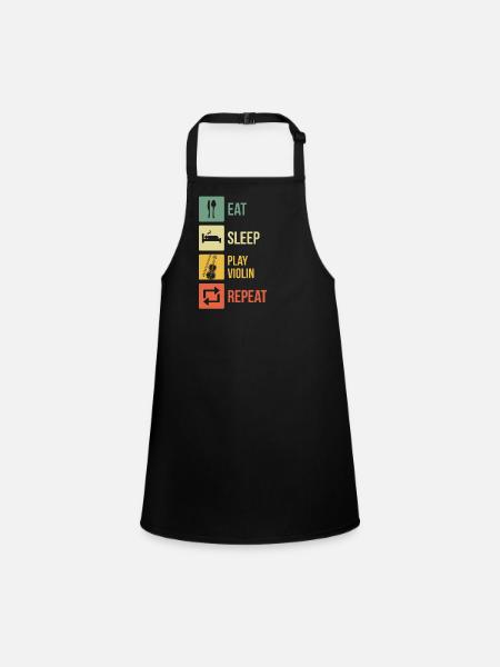 Violin Violinist Violinist - Children's Apron - black - Front