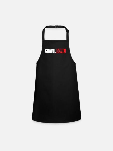 Gravel Devil - Children's Apron - black - Front