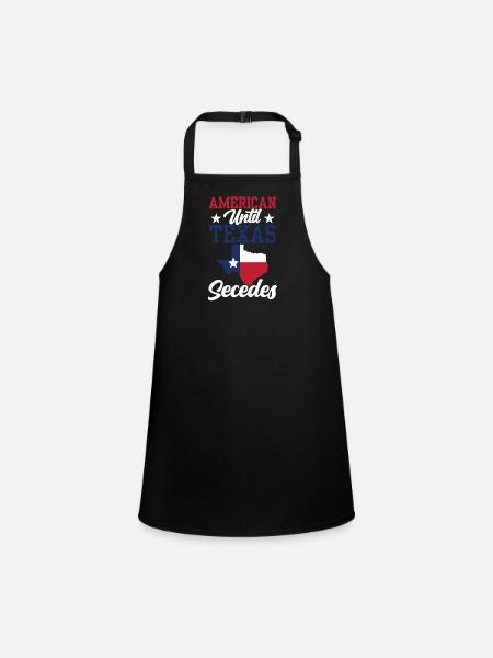 Amerikaner Bis Zur Abspaltung Von Texas Texaner - Schürze für Kinder - Schwarz - Vorne