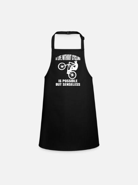 Cycling Cycling Cycling Cyclists Cyclists - Children's Apron - black - Front