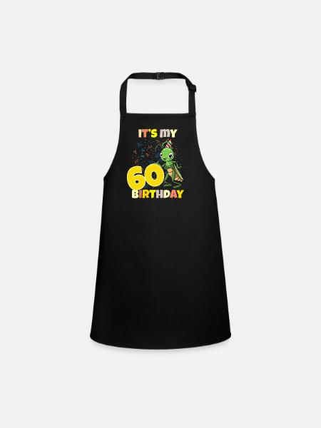C’est ma sauterelle de 60 ans - Tablier Enfant - noir - Devant