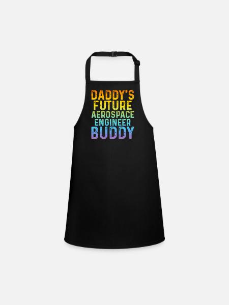 Daddy's Future Aerospace Engineer - Aerospace Engi - Schürze für Kinder - Schwarz - Vorne