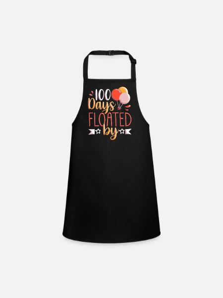 100 days school, 100 days smarter, school - Children's Apron - black - Front