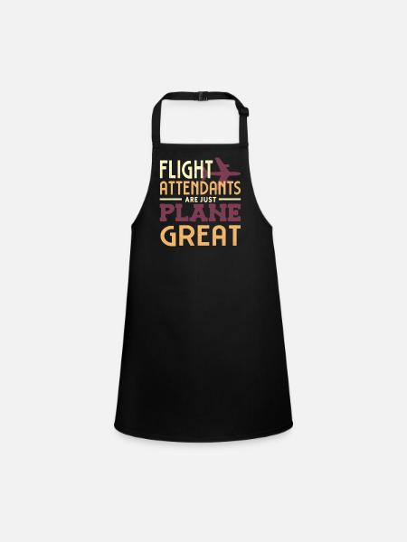 Flight attendants, for flight attendants, flight attendants - Children's Apron - black - Front