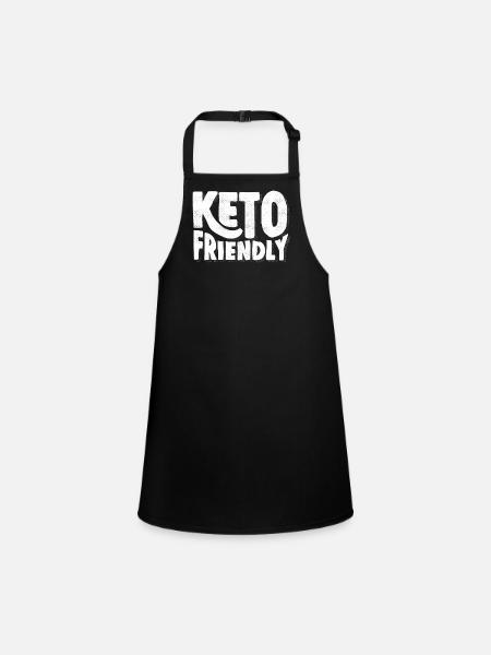 Régime Keto, régime sans glucides, céto - Tablier Enfant - noir - Devant
