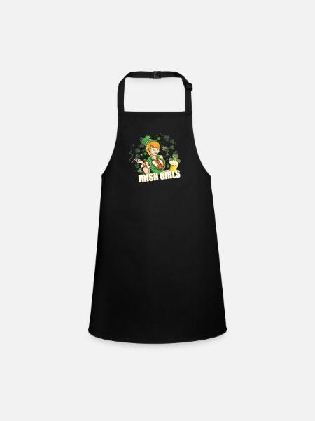 St Paddy’s St Patricksday St Patrick Day - Tablier Enfant - noir - Devant