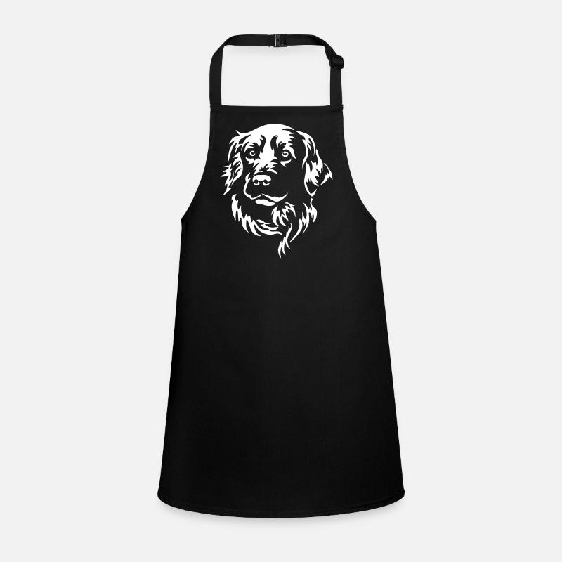 Golden Retriever Head "Black Edition" Children's Apron