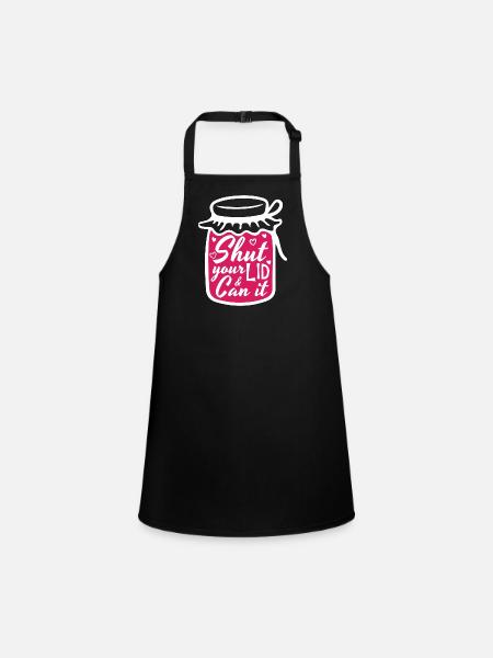 Conserves Fermez votre couvercle et pouvez-le Homesteader Canner - Tablier Enfant - noir - Devant