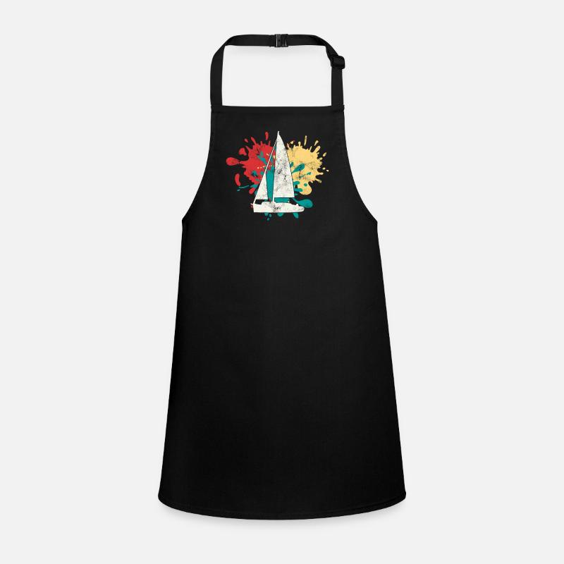 Sailing Boat Silhouette Children's Apron