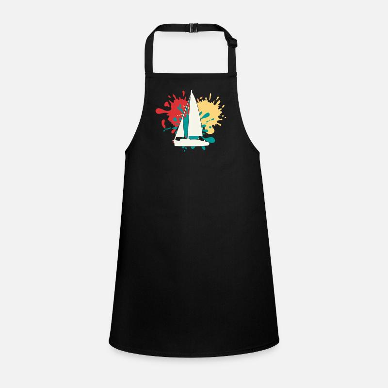 Sailing Boat Silhouette Children's Apron