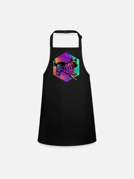 German Shepherd - Children's Apron - black - Front