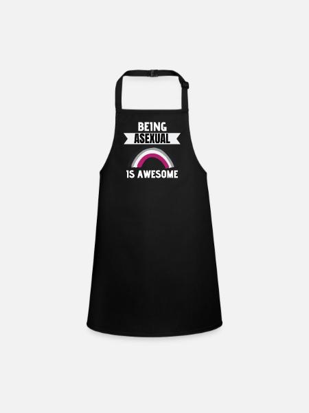 Mois de la fierté Queer Ace LGBTQ Cadeau Asexuel - Tablier Enfant - noir - Devant