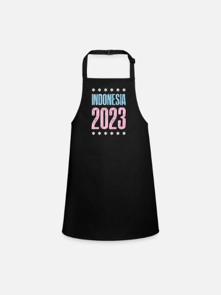 Indonésie 2023 - Tablier Enfant - noir - Devant