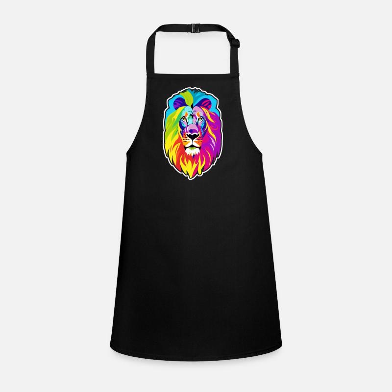 Multicolored lion's head Children's Apron