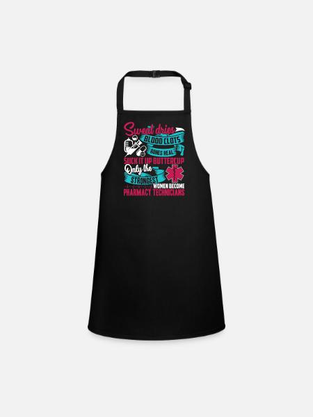 Pharmacy Technician Women Pharmacy Technician - Children's Apron - black - Front