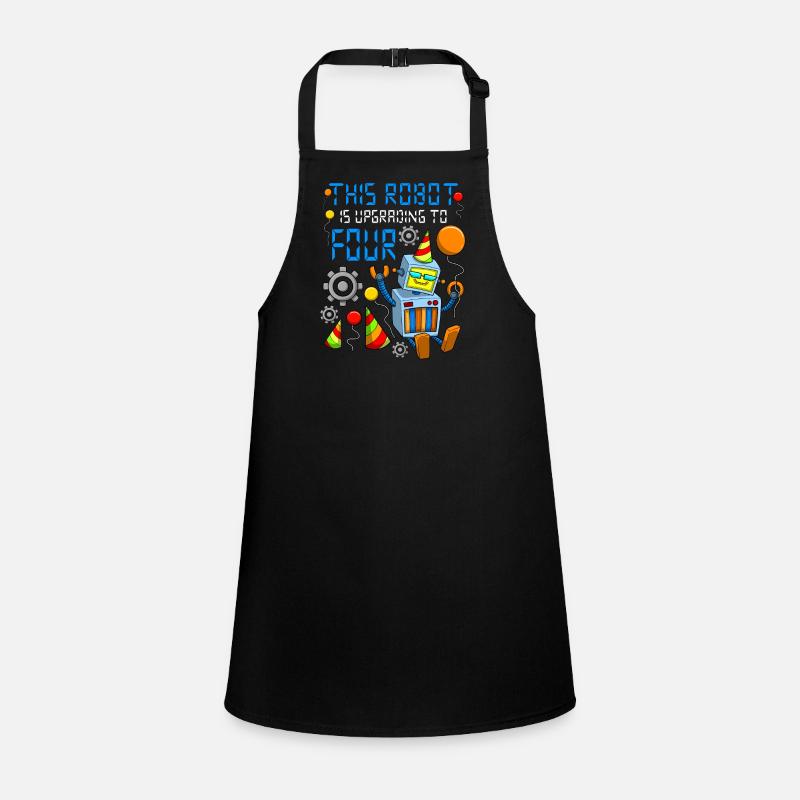 Robot Birthday Outfit Boy 4th Robot Birthday Party Tablier Enfant