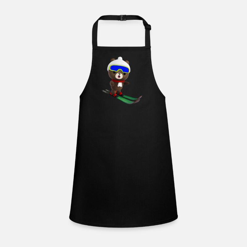 Stunned skier Bear Children's Apron