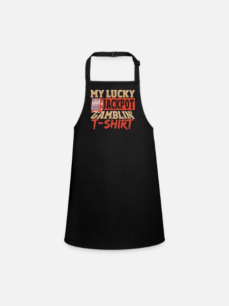 My Lucky Jackpot Gamblin' T-Shirt Lucky Slot - Children's Apron - black - Front