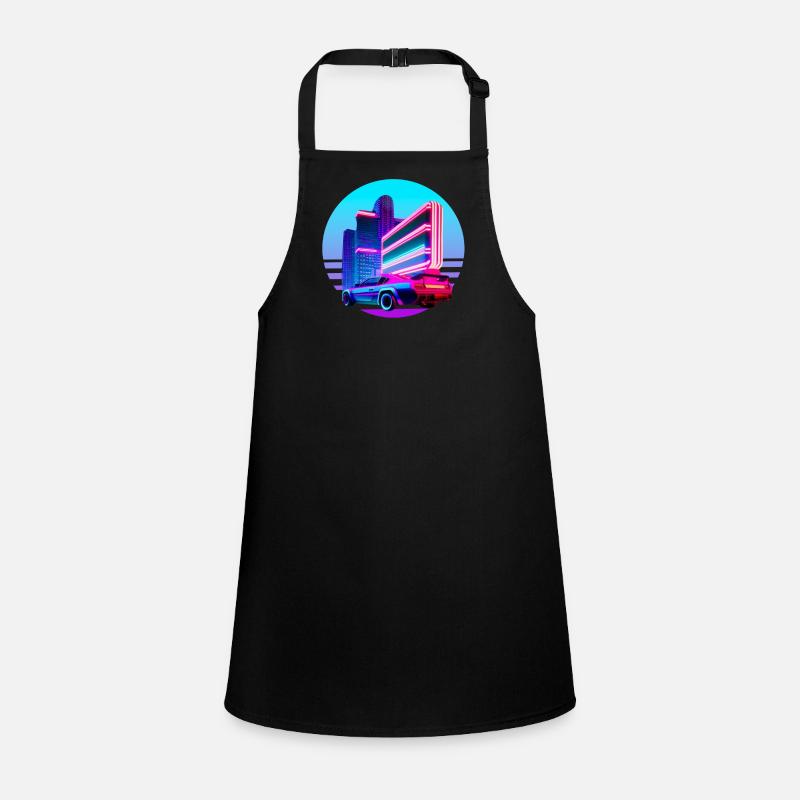Retro Wave 80s Vaporwave Sunset Tablier Enfant