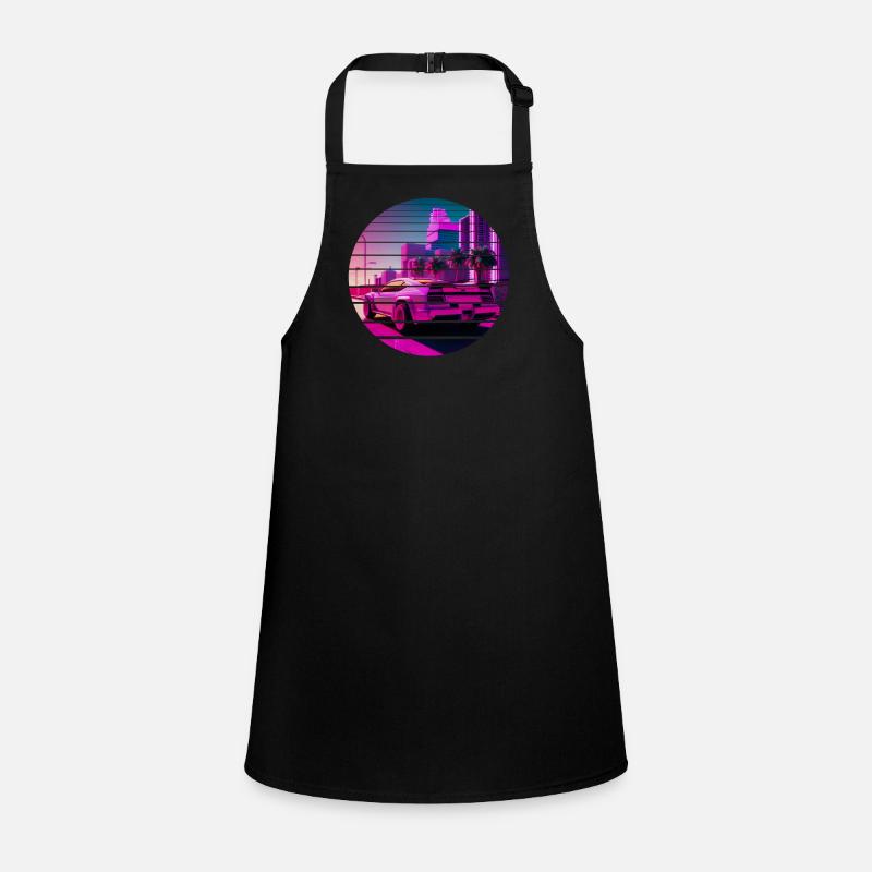 Retro Wave Sport 80s Vaporwave Sunset Tablier Enfant