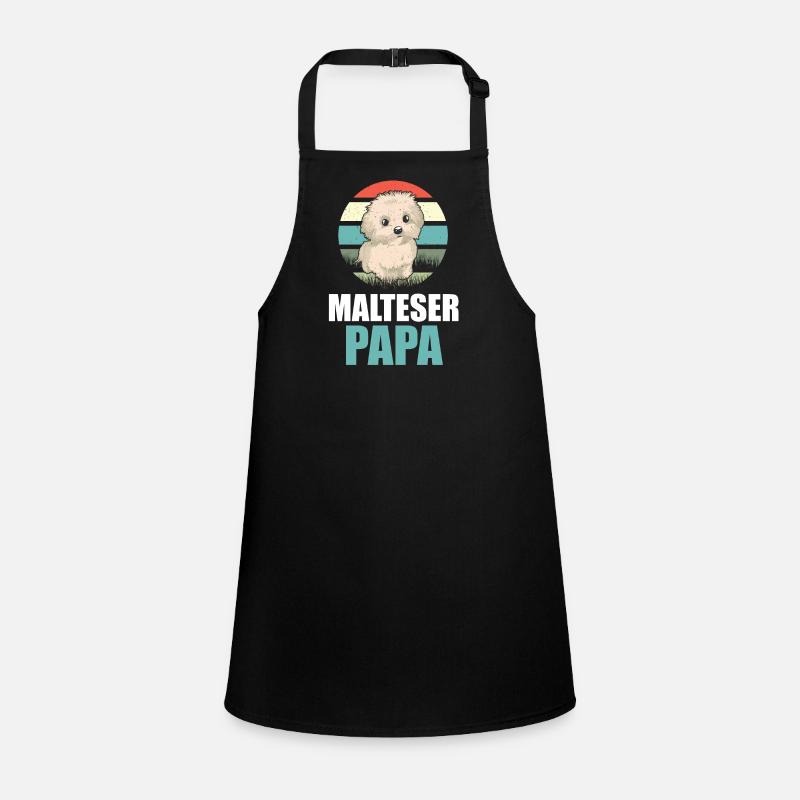 Hund Malteser Papa Schürze für Kinder