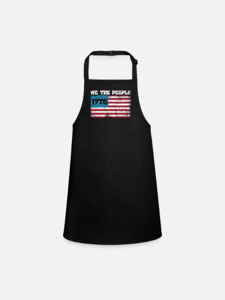 1776 Wir Das Volk Patriotisch US Amerikanische - Schürze für Kinder - Schwarz - Vorne